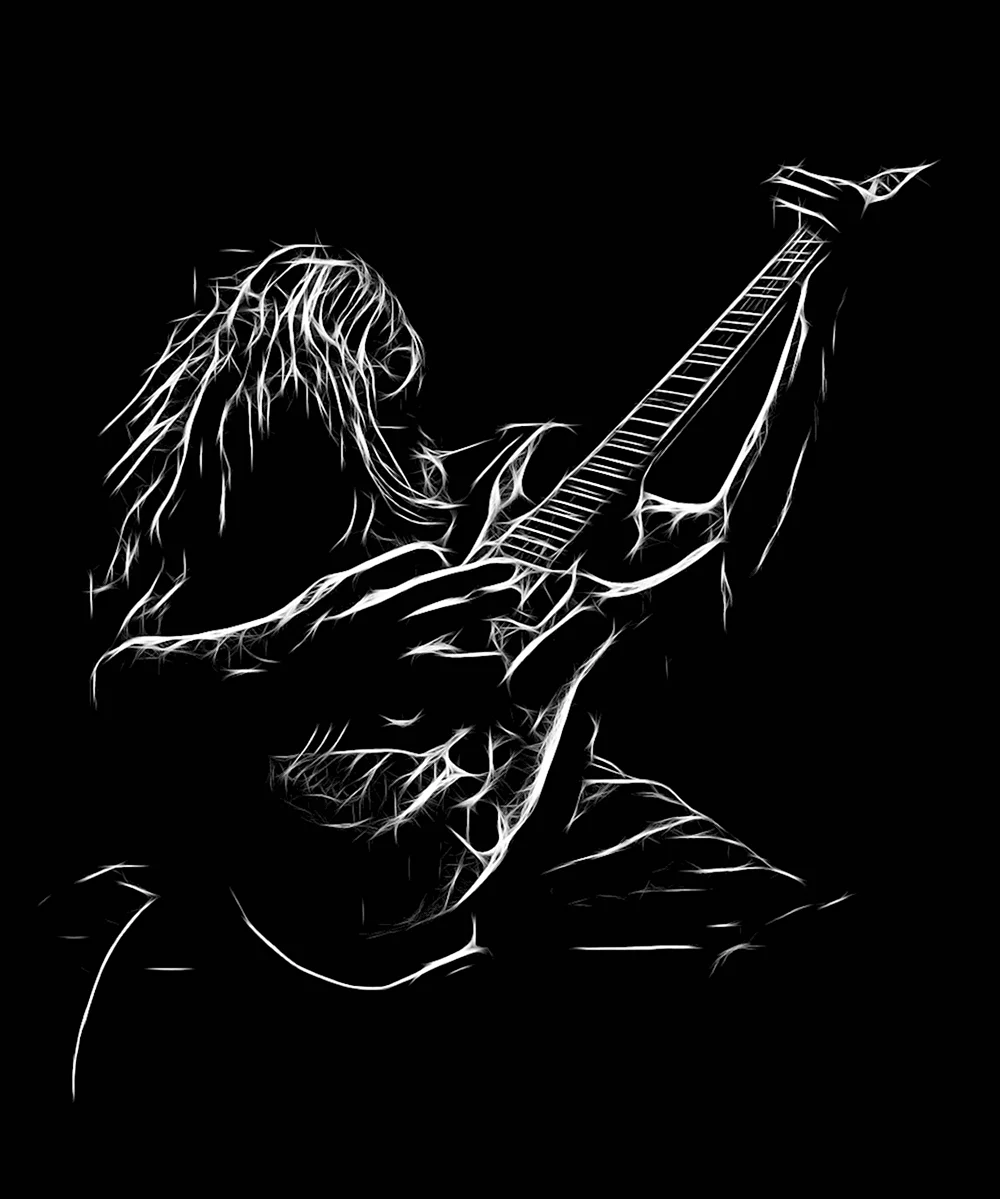 Гитарист хеви металл арт
