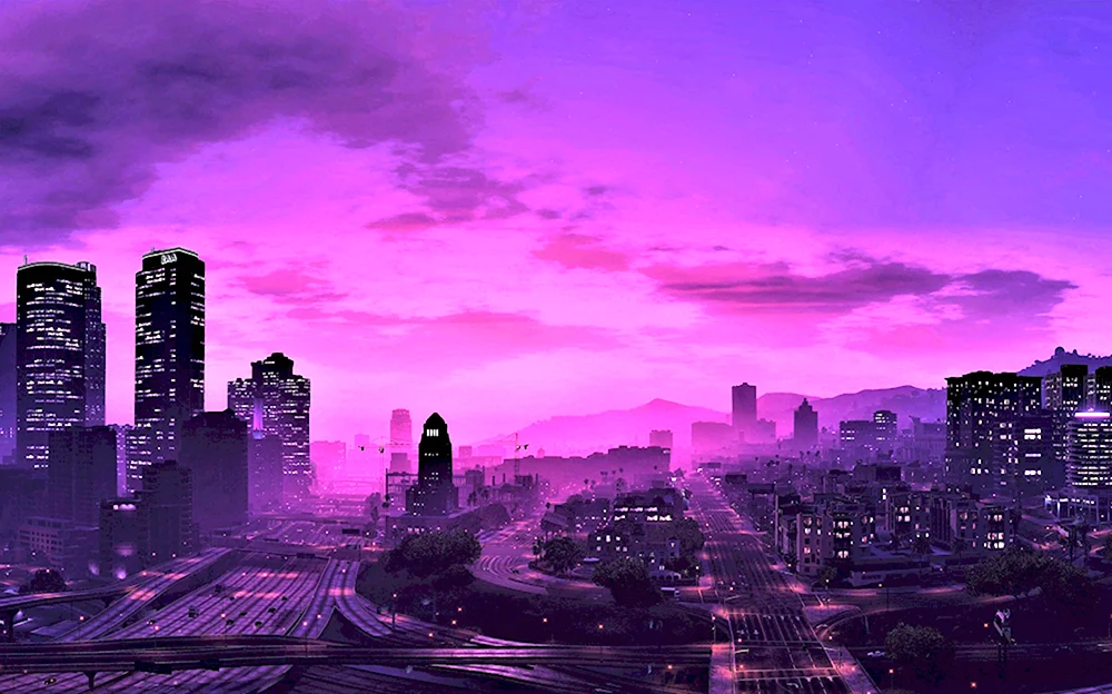 GTA 5 ночной город