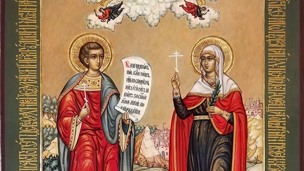 Икона святых мучеников Евлампия и Евлампии