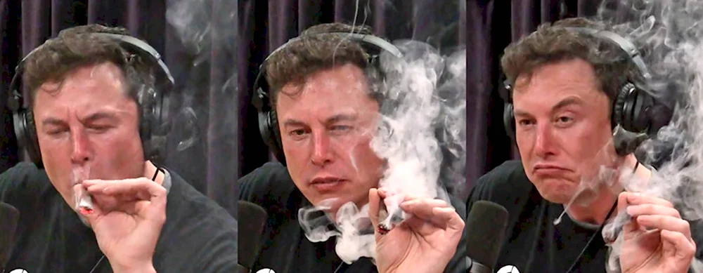 Илон Маск с сигаретой Мем
