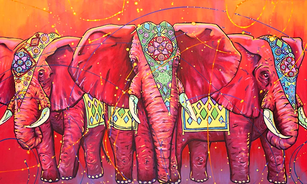 Индийские слоны Киплинг живопись