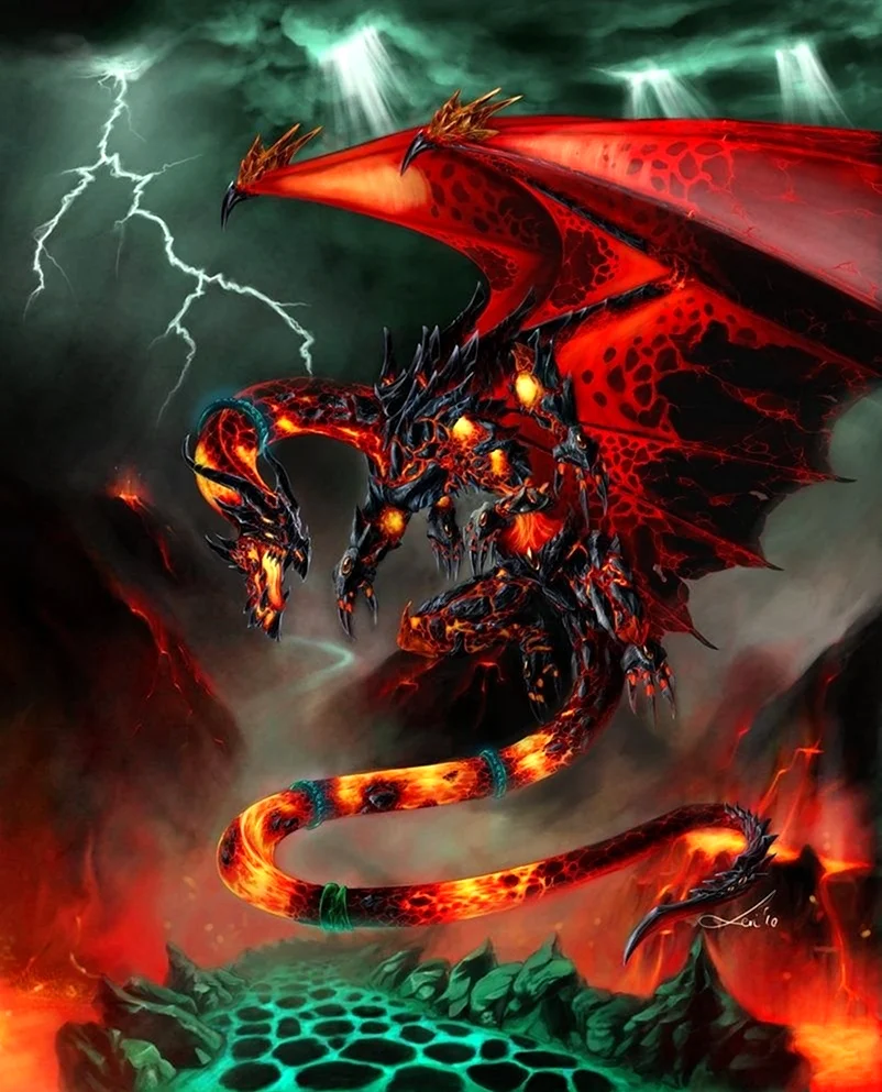 Инферно Огненный демон дракон