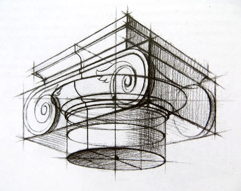 Ионическая Капитель построение