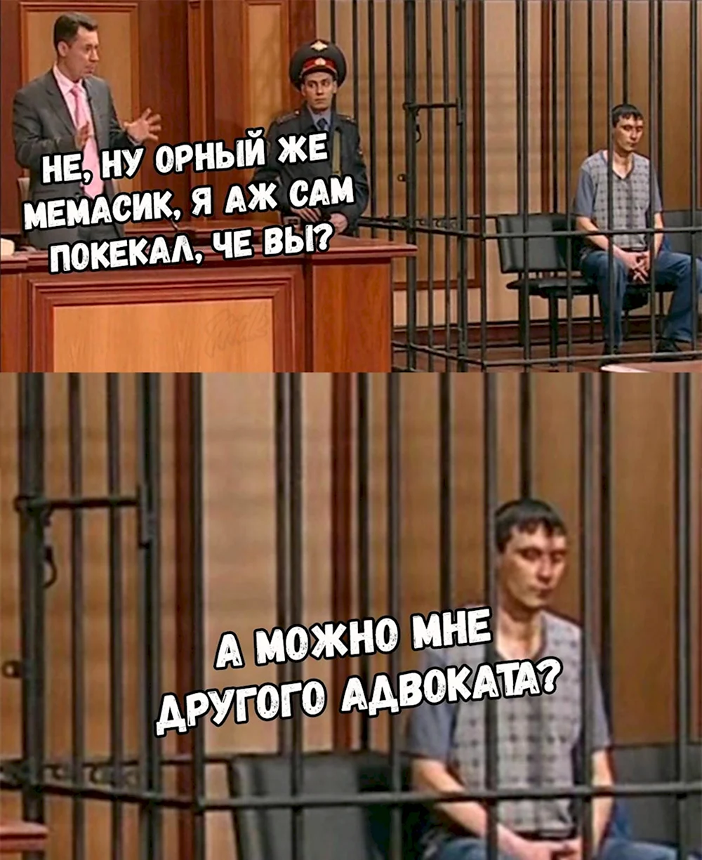 Юрист в суде Мем