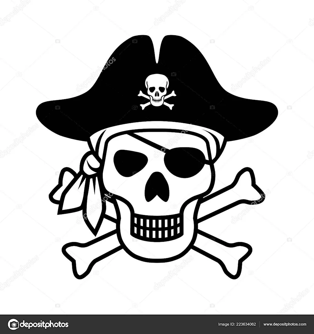 Jolly Roger вектор пират