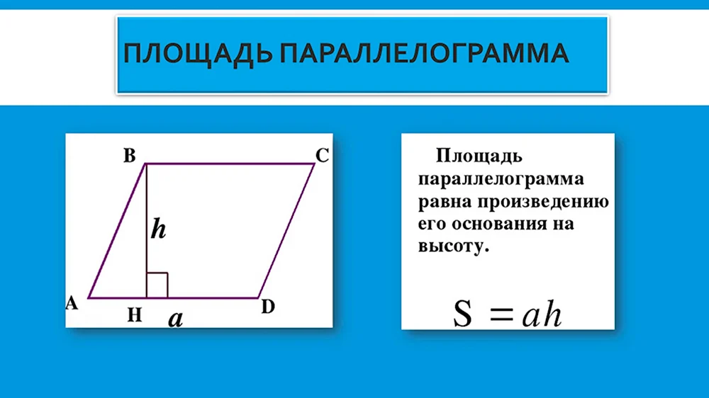 Как найти площадь параллелограмма