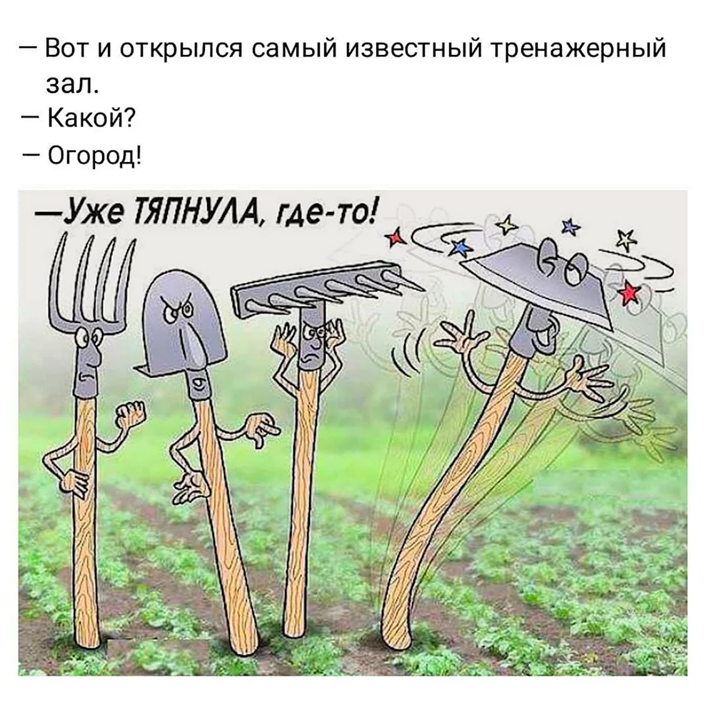 Карикатуры дача огород