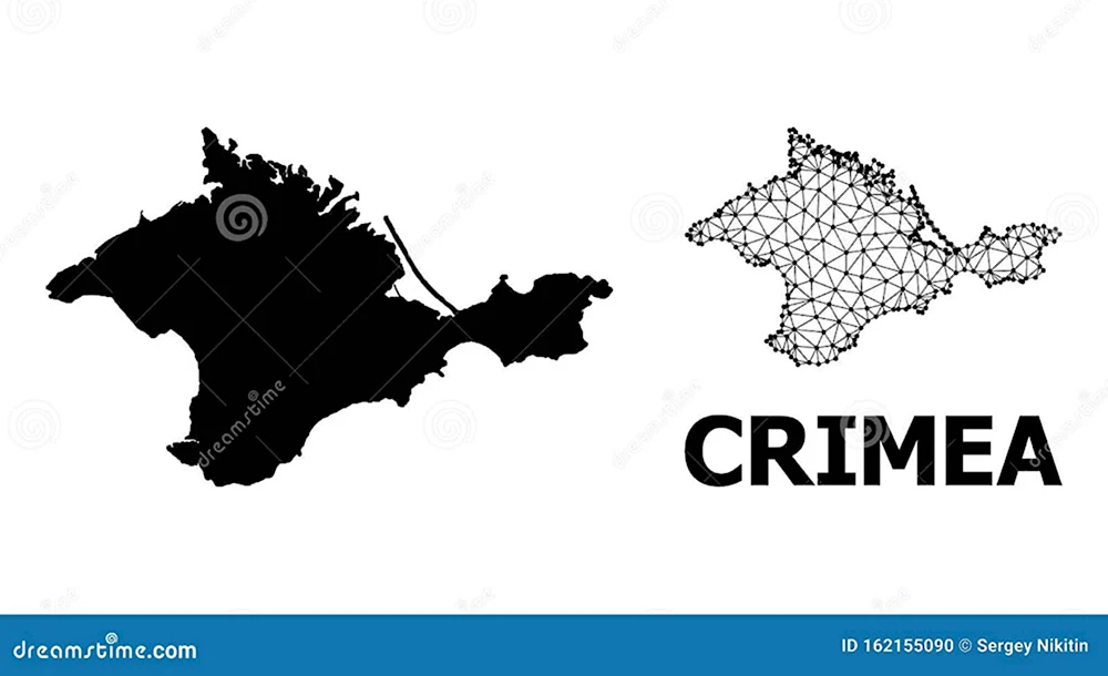 Карта Крыма вектор