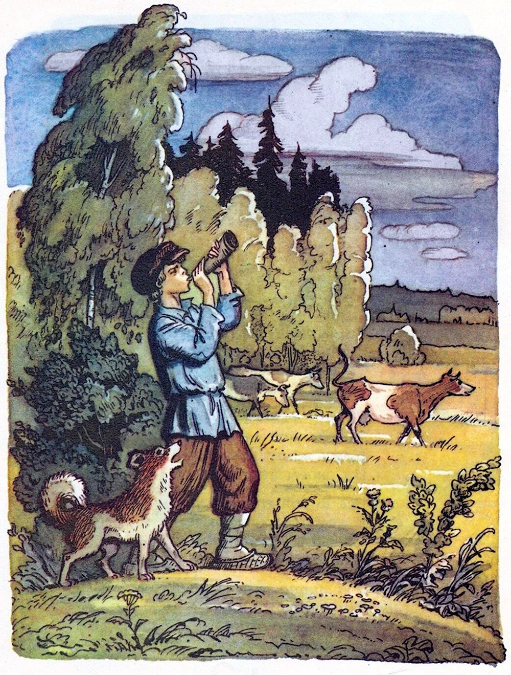 Картина Пастушок с дудочкой