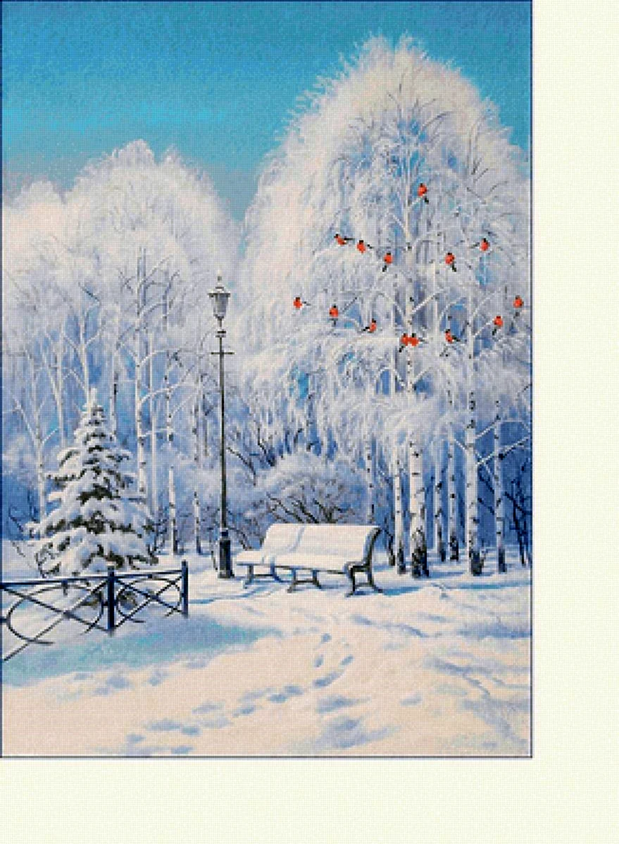Картины зимние пейзажи Олег Кангин