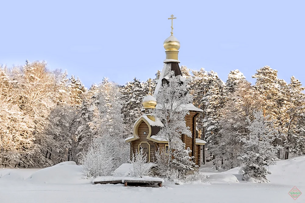 Храм Андрея Первозванного на Вуоксе зима