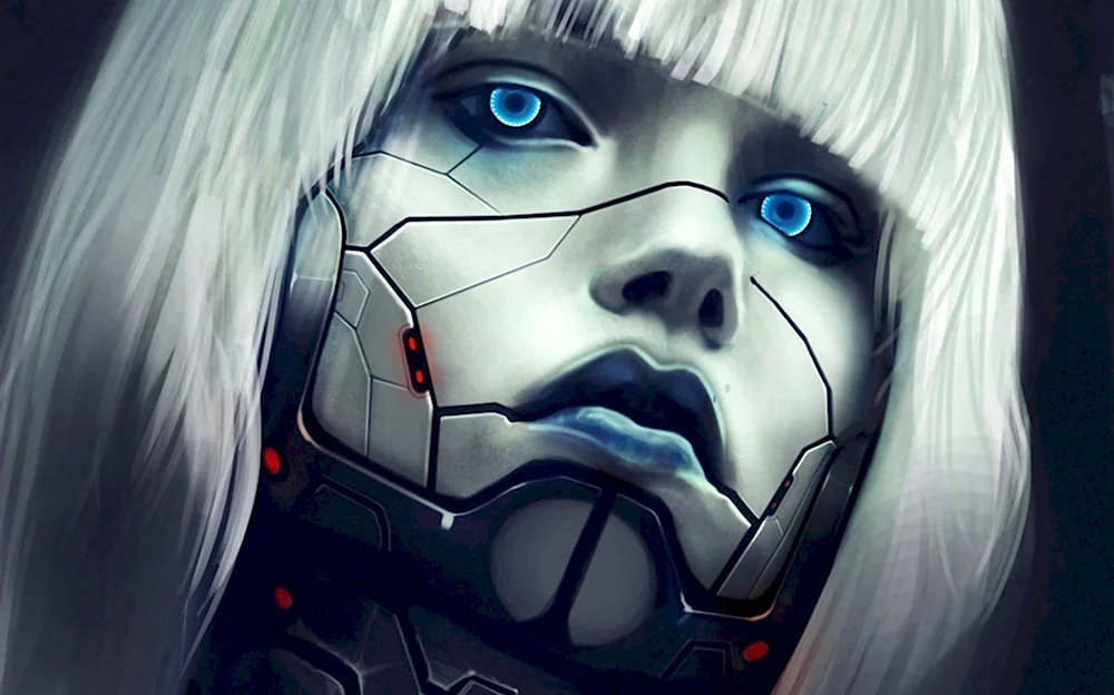Киберпанк 2077 обои девушка робот