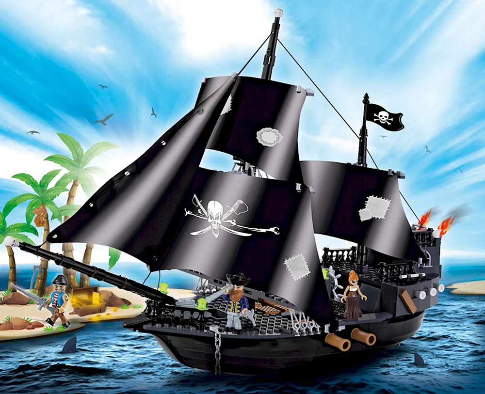 Конструктор Cobi Pirates 6016 пиратский корабль