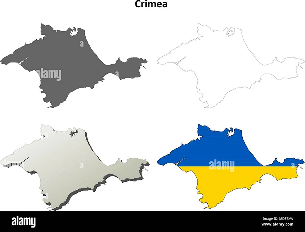 Контур полуострова Крым