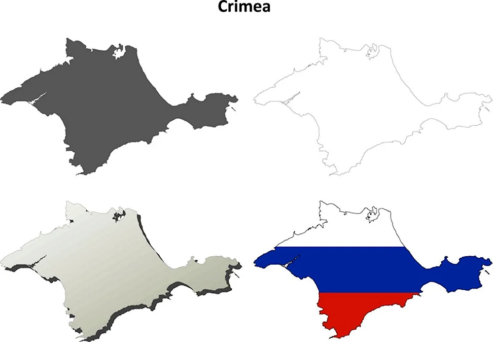 Контурная карта Крыма