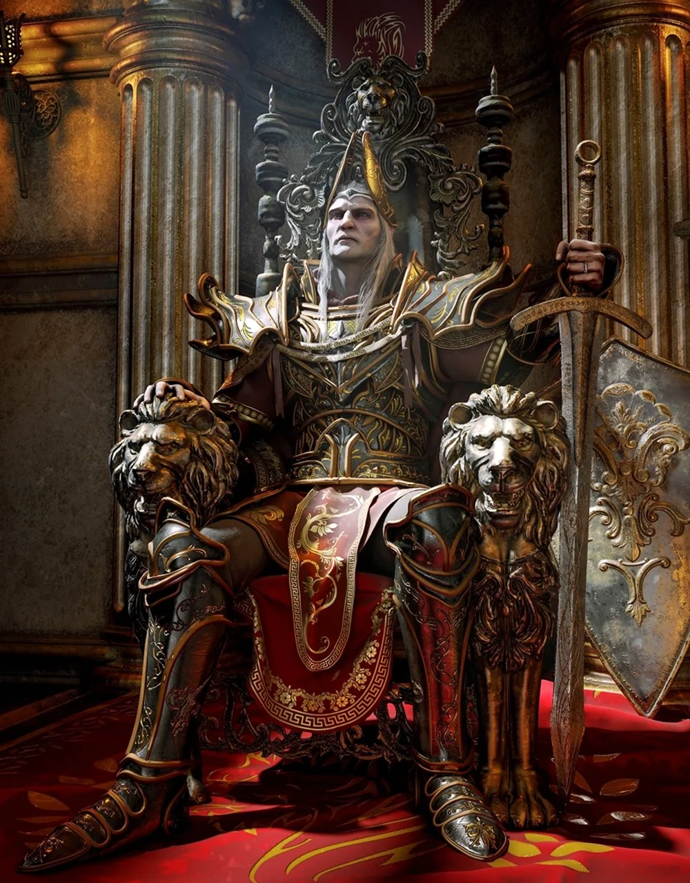 Король Артур на троне арт