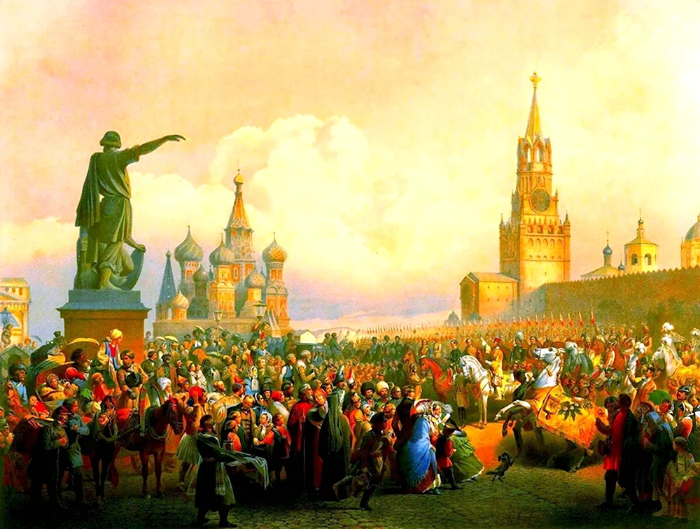 Коронационные торжества на красной площади 1856 Тимм