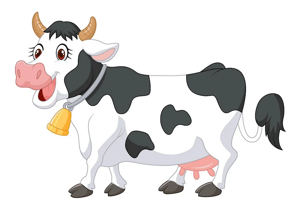 Корова для детей на прозрачном фоне