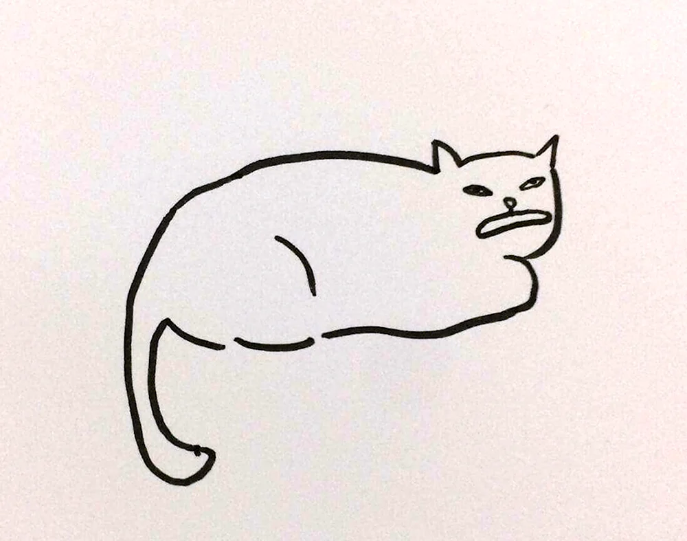 Кот рисунок простой
