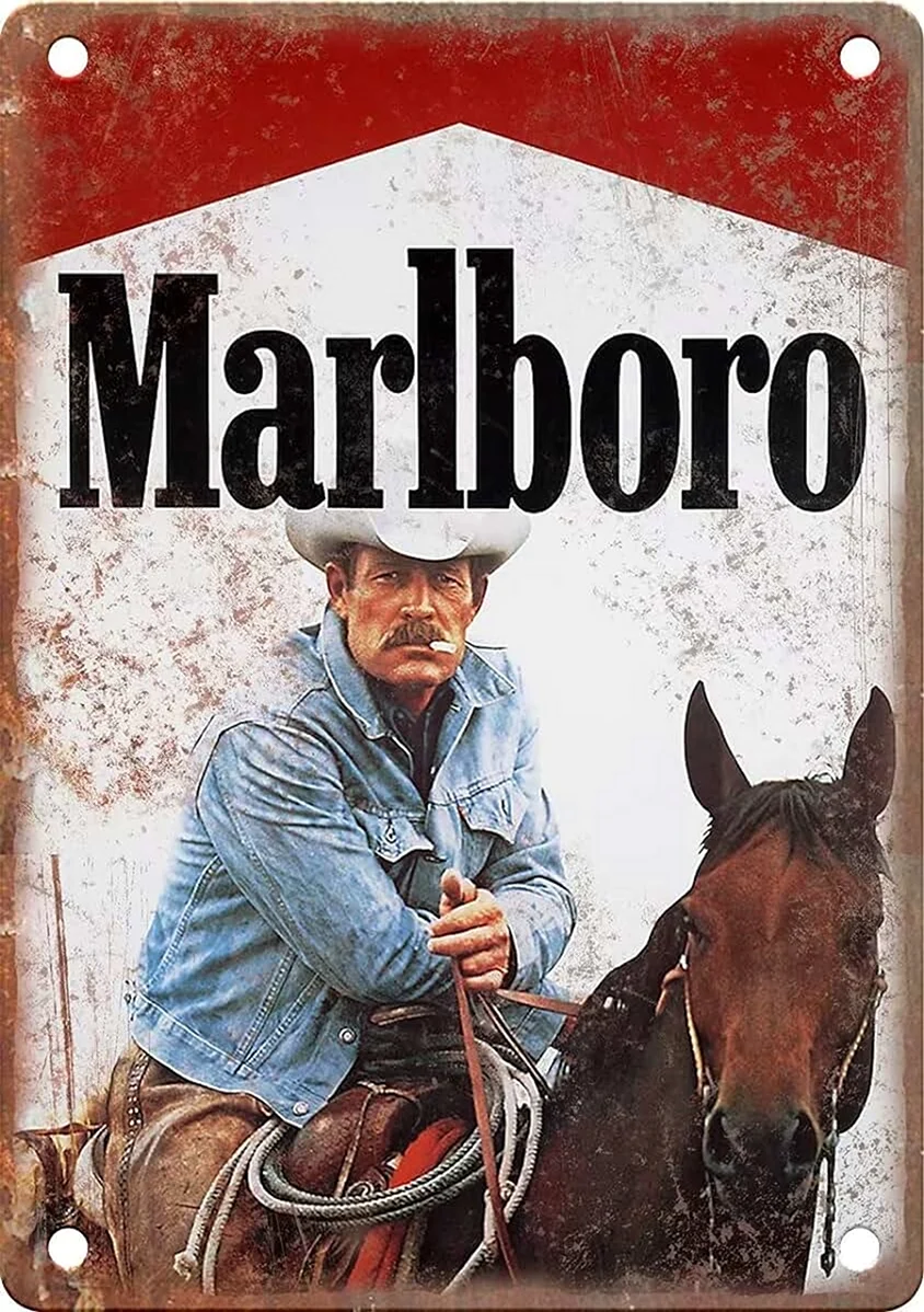 Ковбой Мальборо реклама сигарет