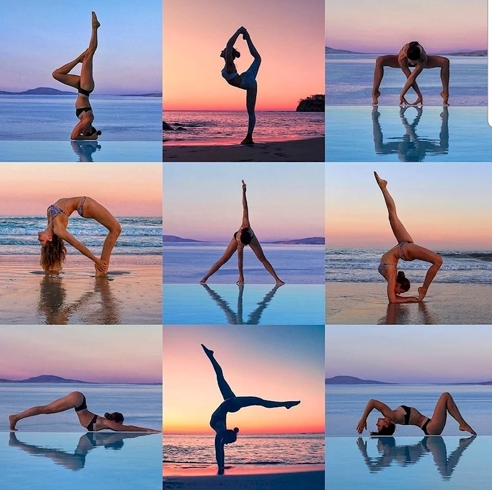 Красивые позы йоги