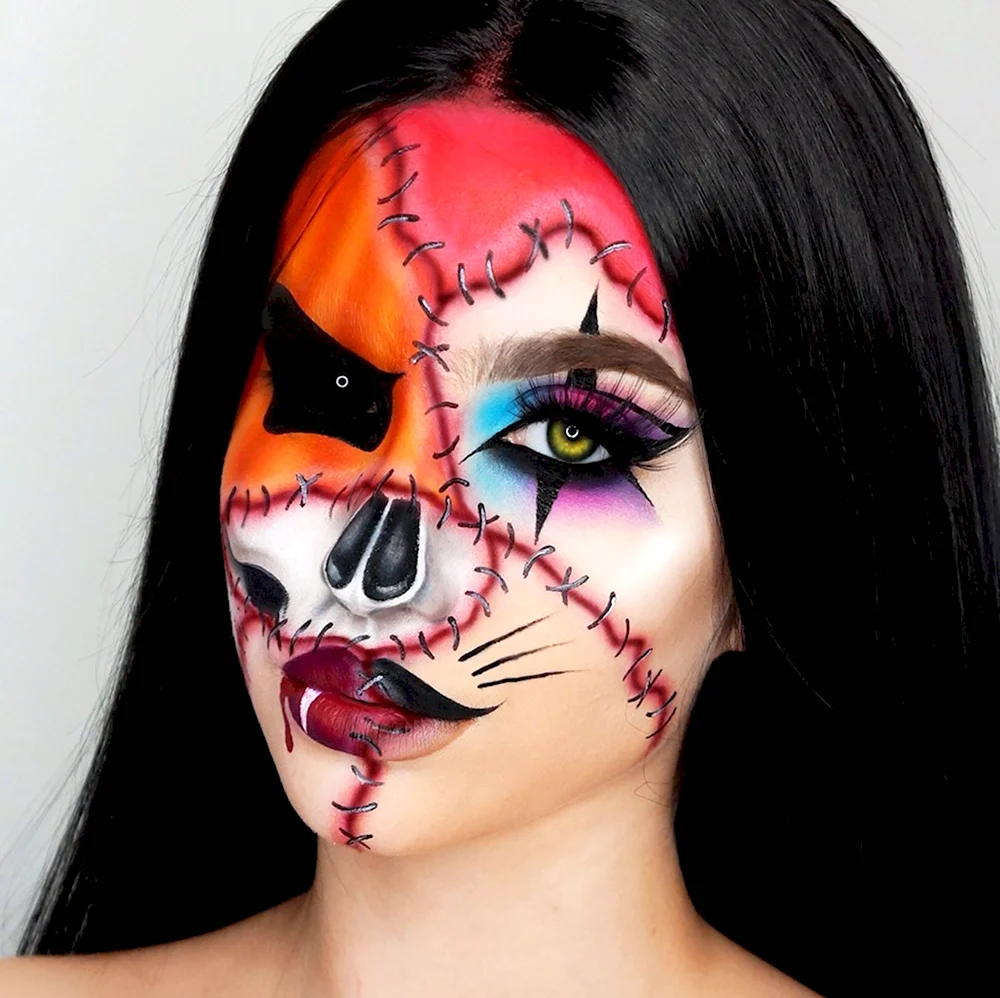 Креативный макияж на Хэллоуин
