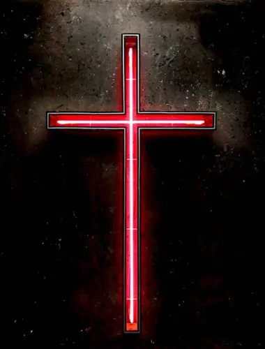 Крест на черном фоне