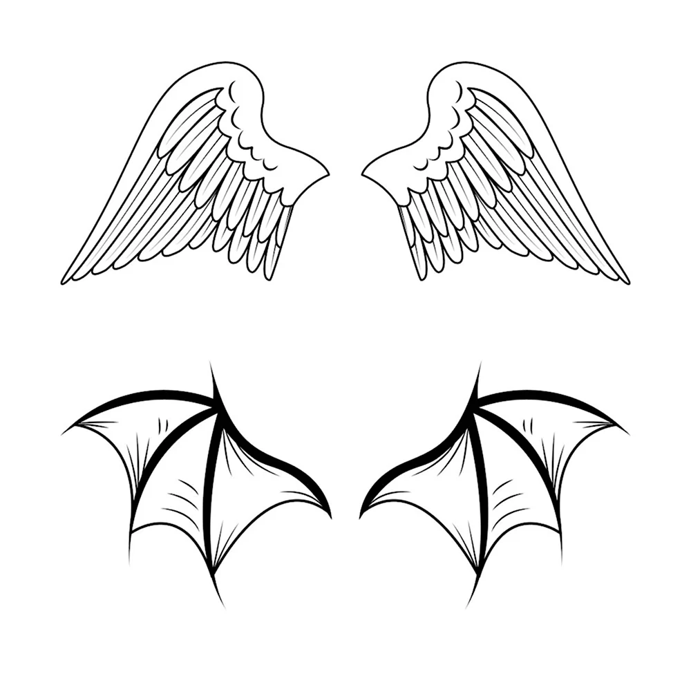 Крылья демона рисунок
