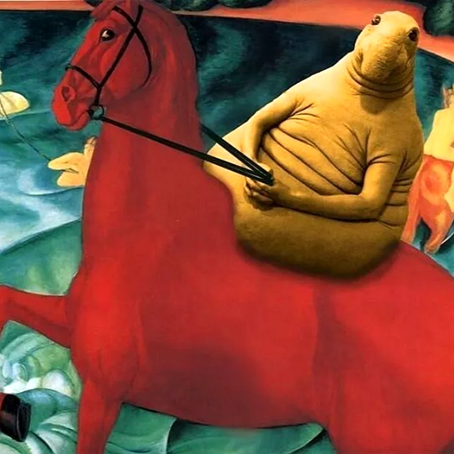 Кустодиев купание красного коня