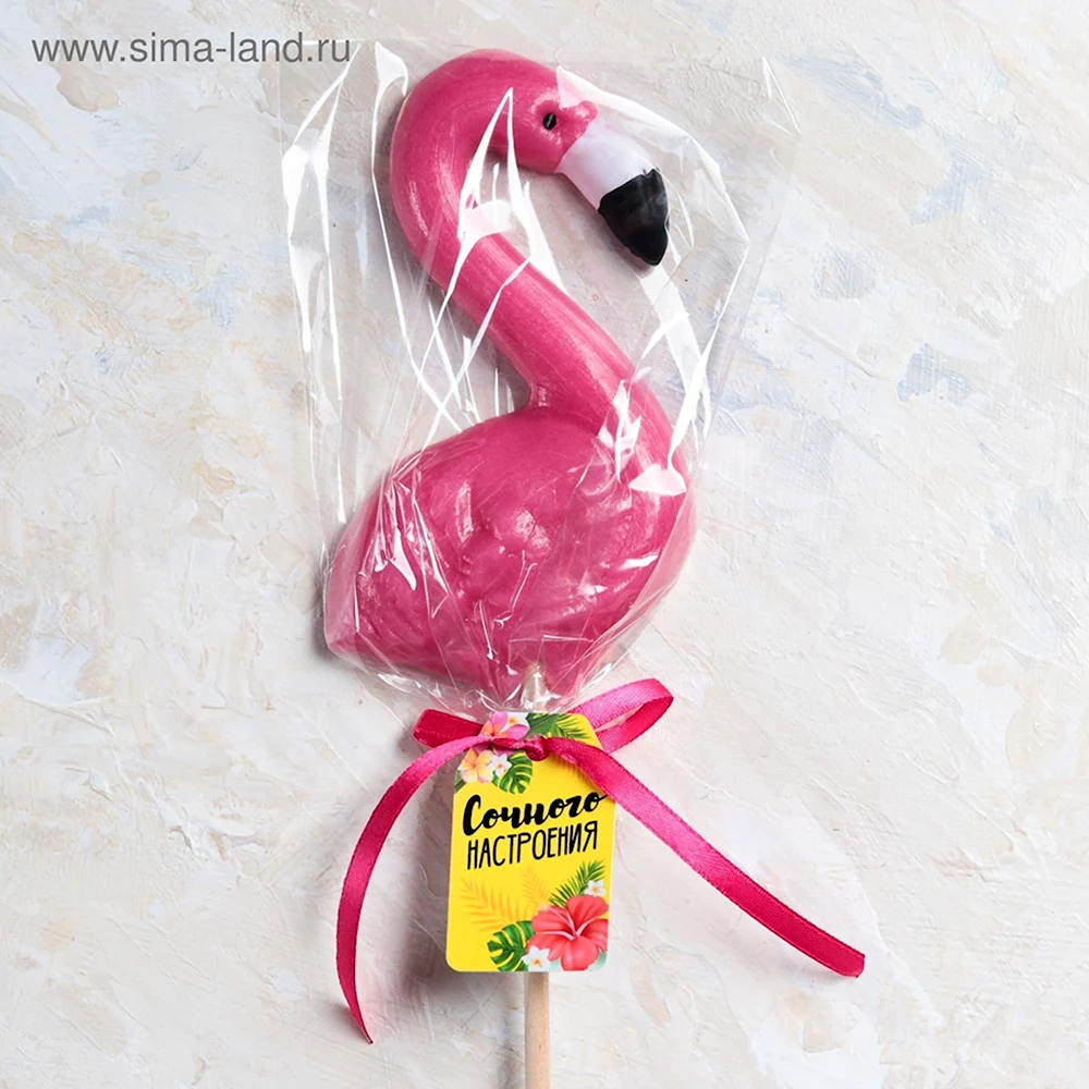 Леденец на палочке Фламинго
