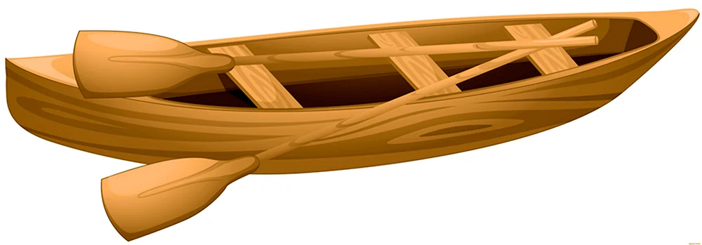 Лодка деревянная без фона