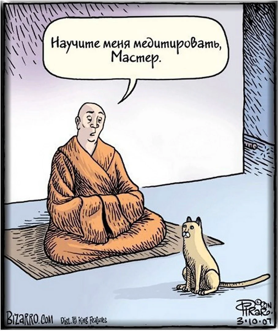 Медитация карикатура