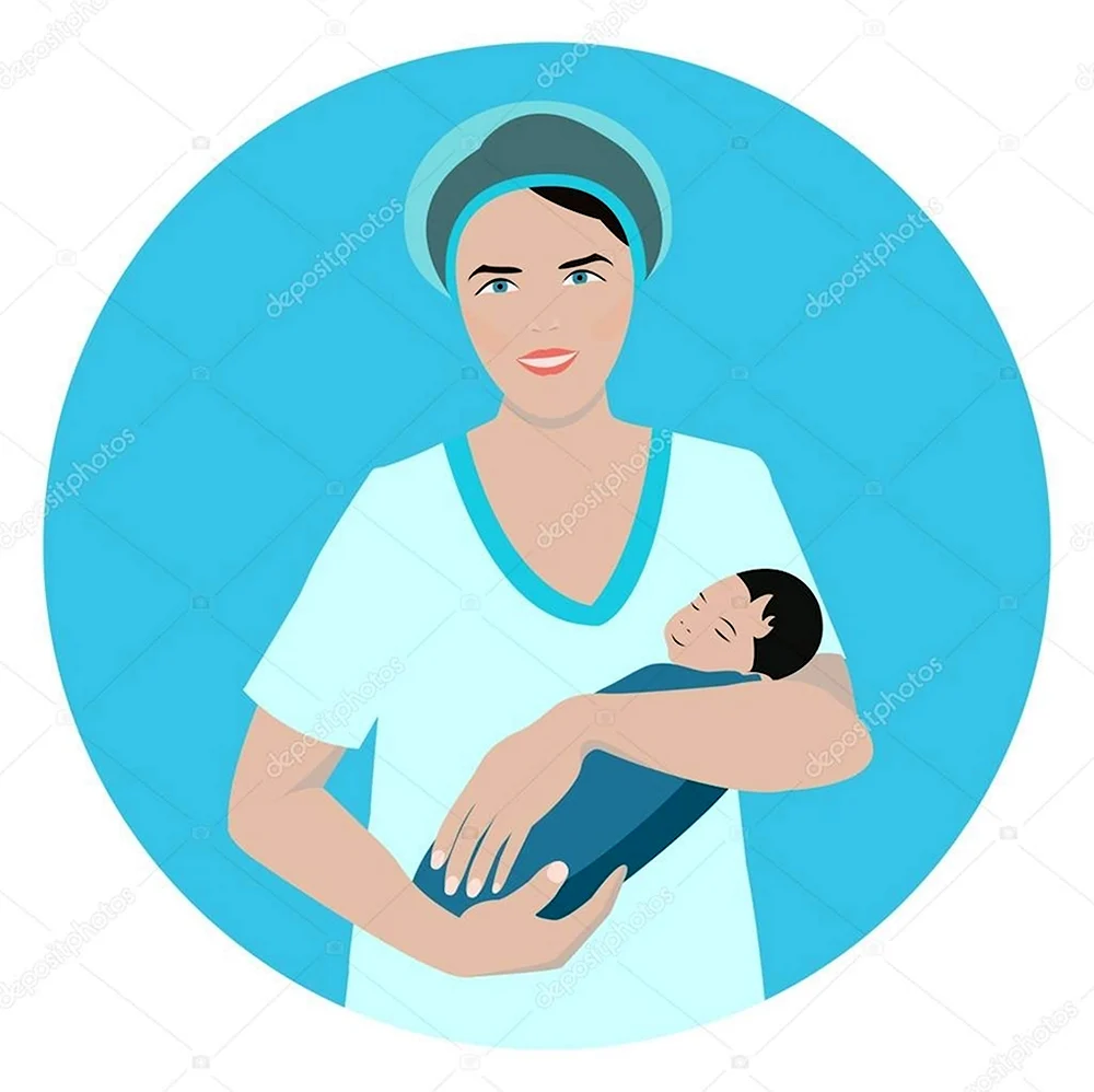 Медсестра с младенцем