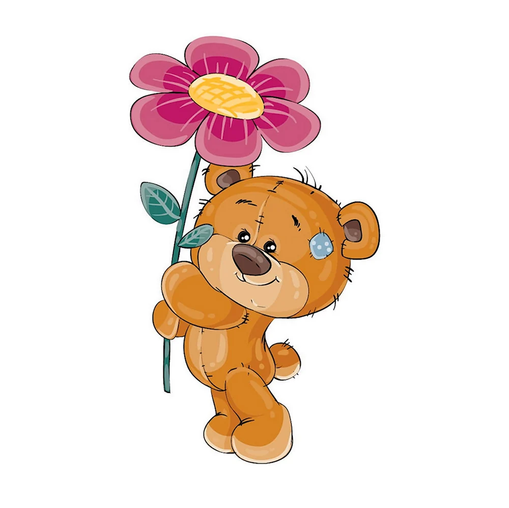 Медвежонок с цветочком