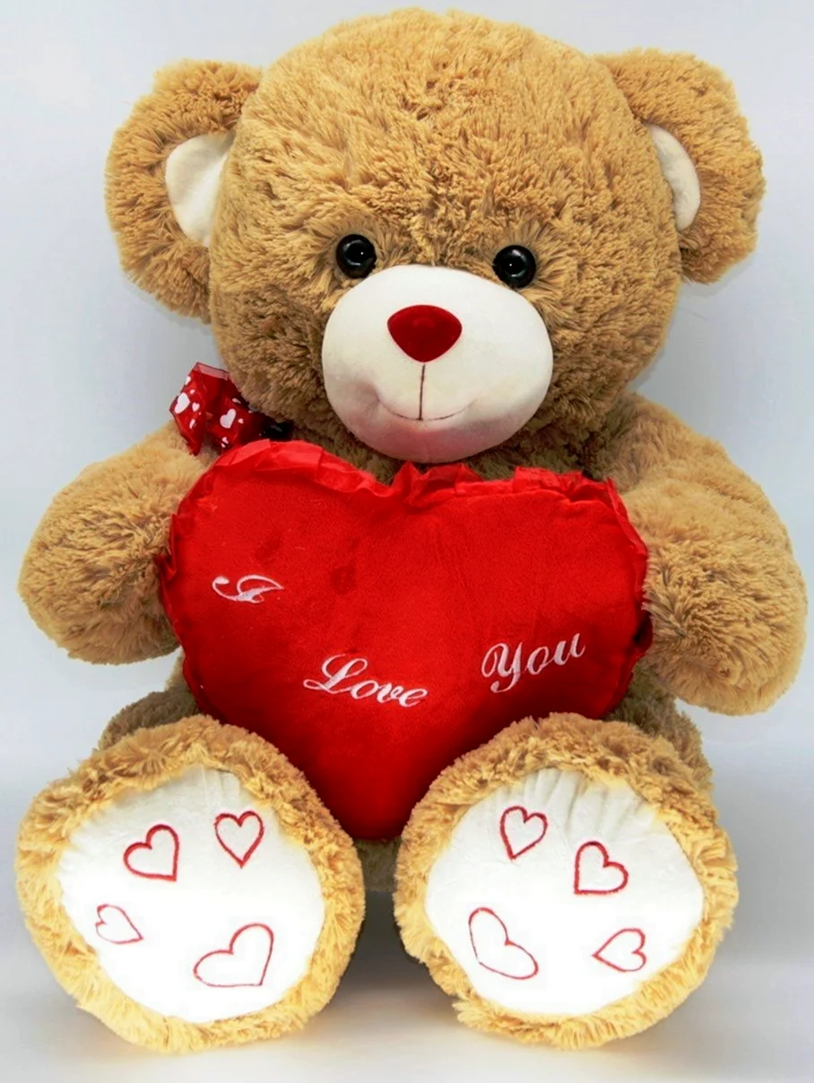 Мягкая игрушка медведь с сердцем цвет микс 4462341