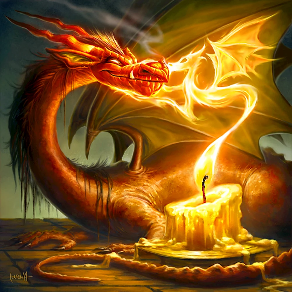 Многоглавый огнедышащий дракон