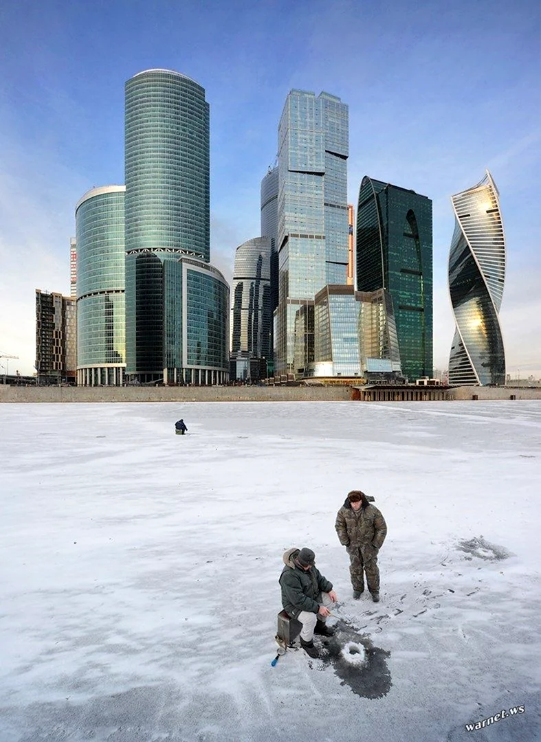Москва Сити контраст