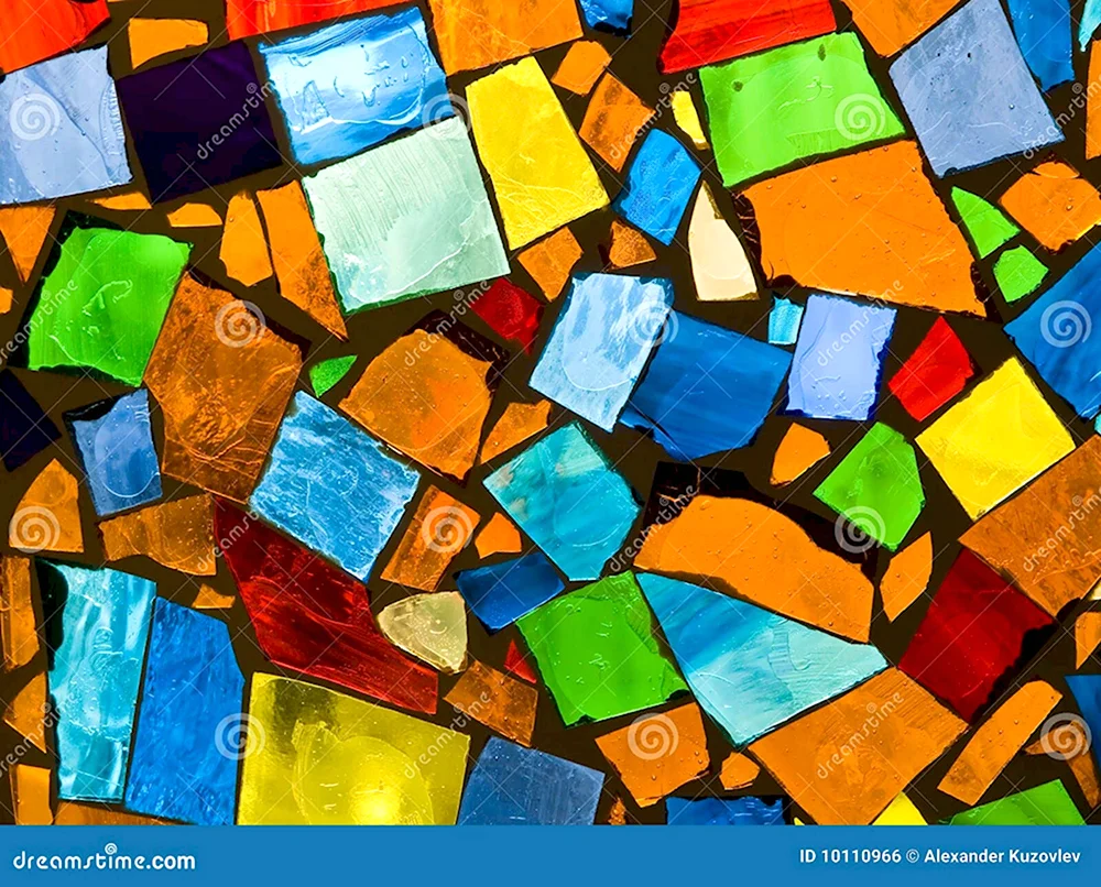 Мозаика из стекла кусочков фон