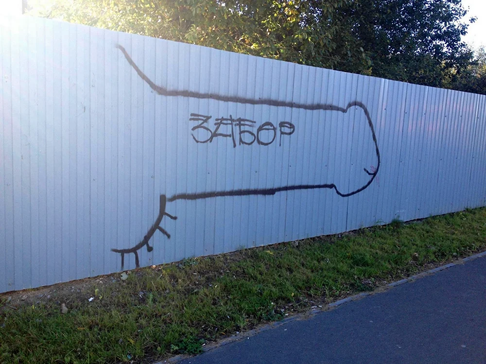 Надпись на заборе