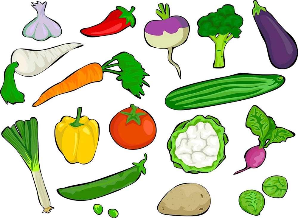 Нарисовать овощи