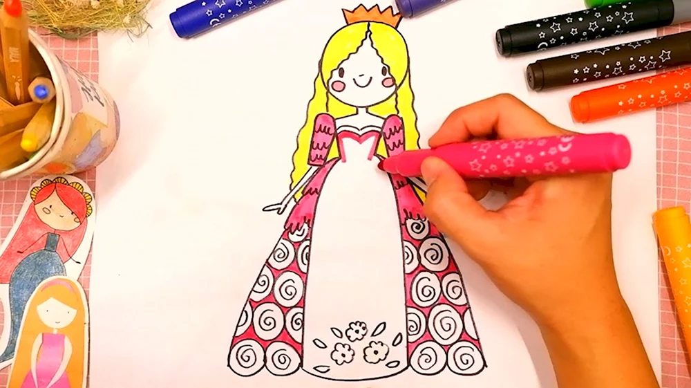 Нарисовать принцессу легко детям