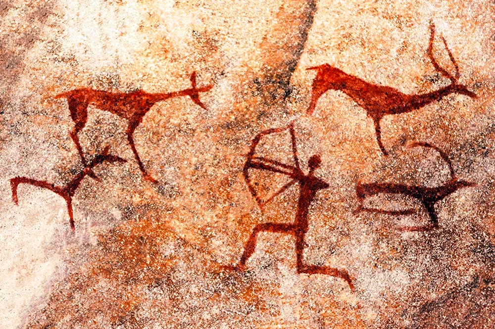 Наскальные рисунки первобытных людей в пещерах для детей