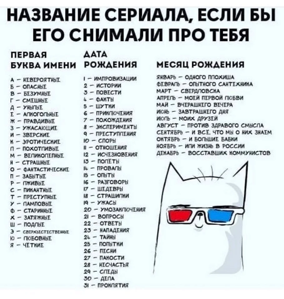 Название сериала если бы его снимали про тебя