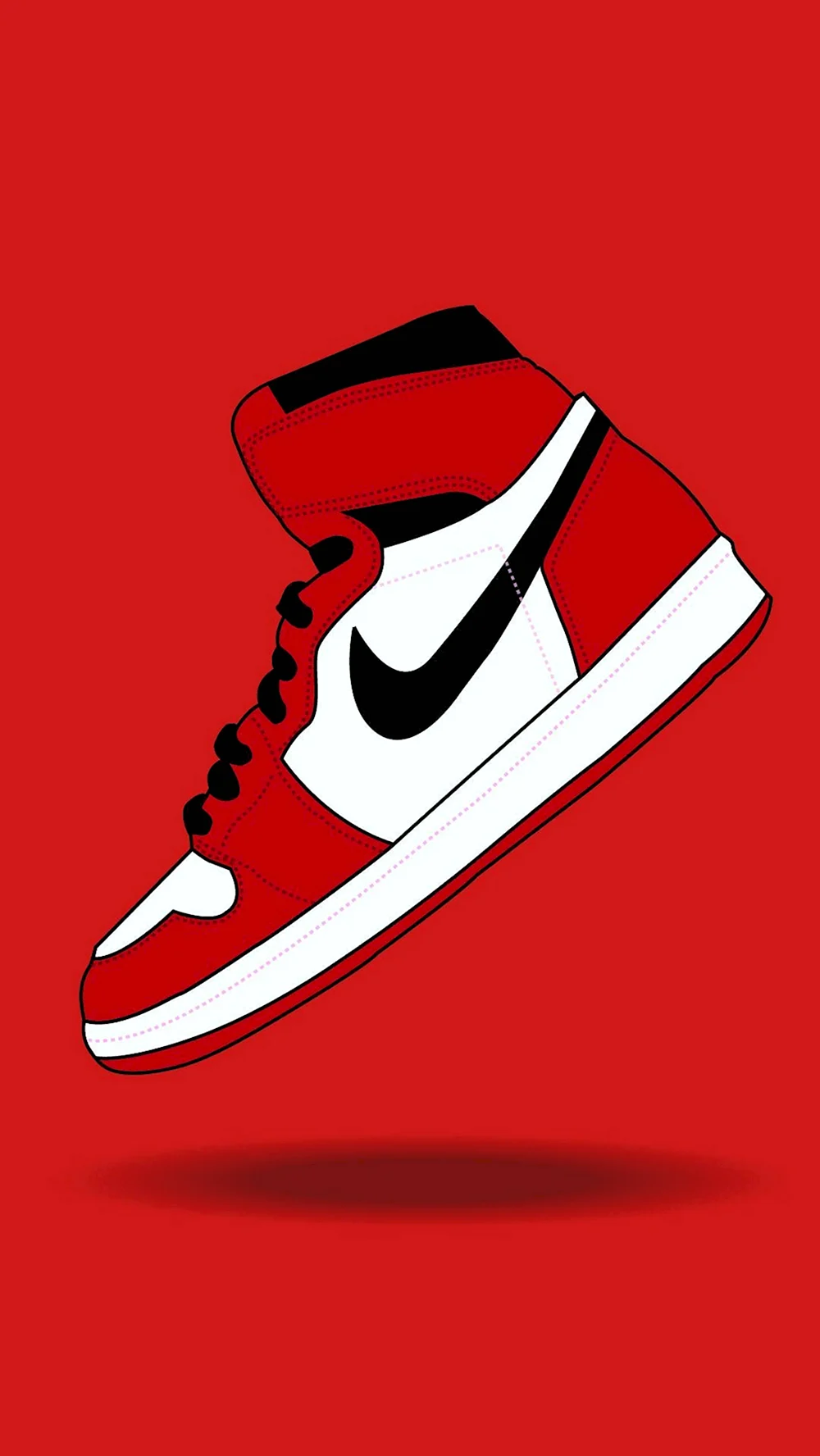 Nike Air Jordan 1 с красным лого