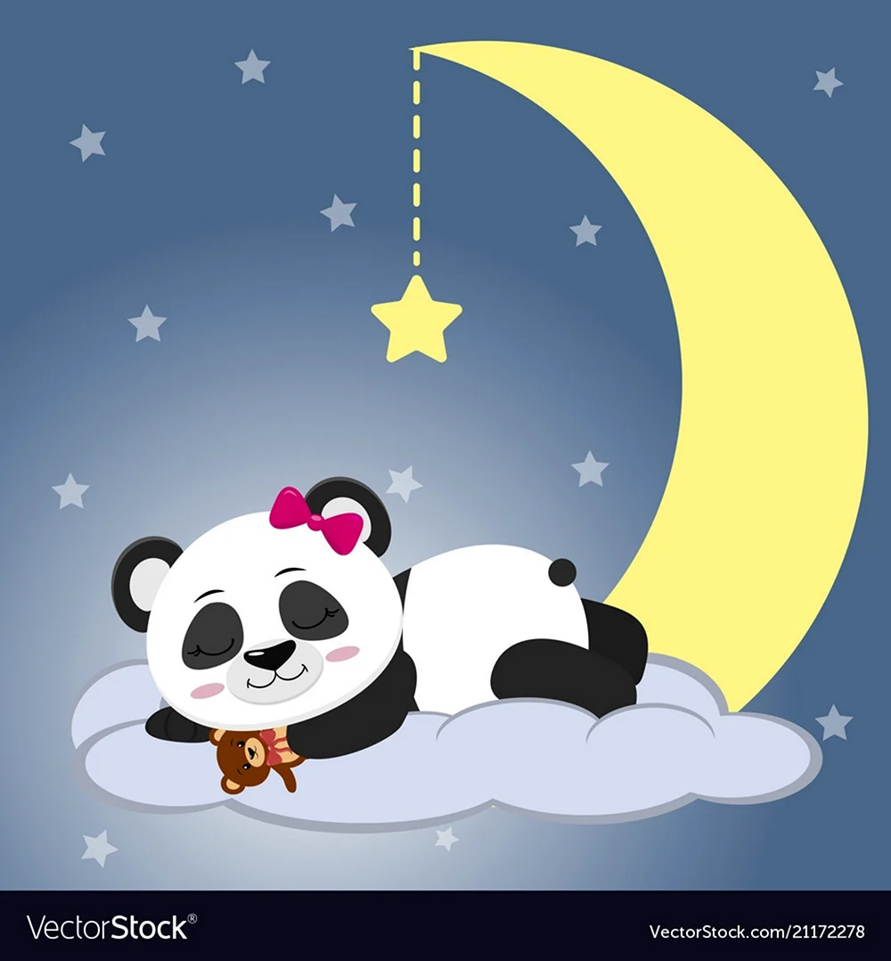 Панда на Луне