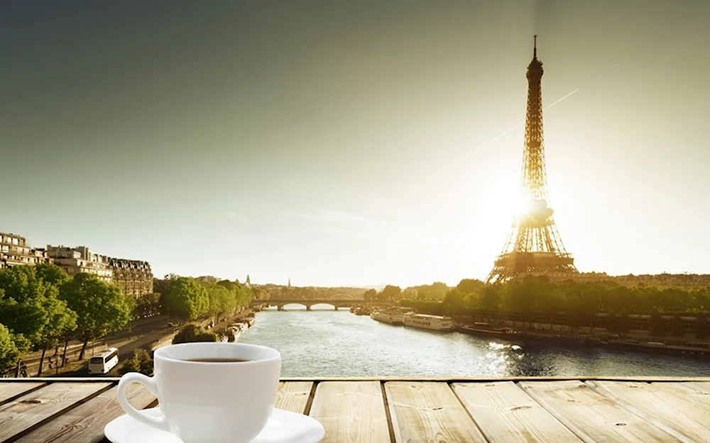 Париж кофе Эйфелева башня