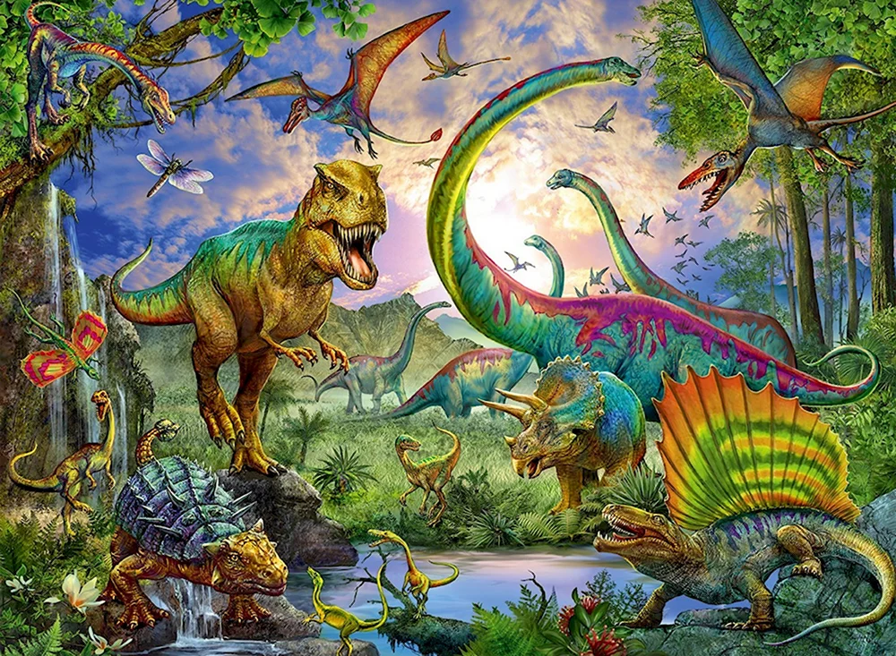 Пазл мир динозавров 200 дет.