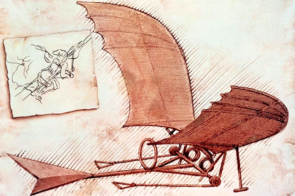 Первый летательный аппарат Леонардо да Винчи