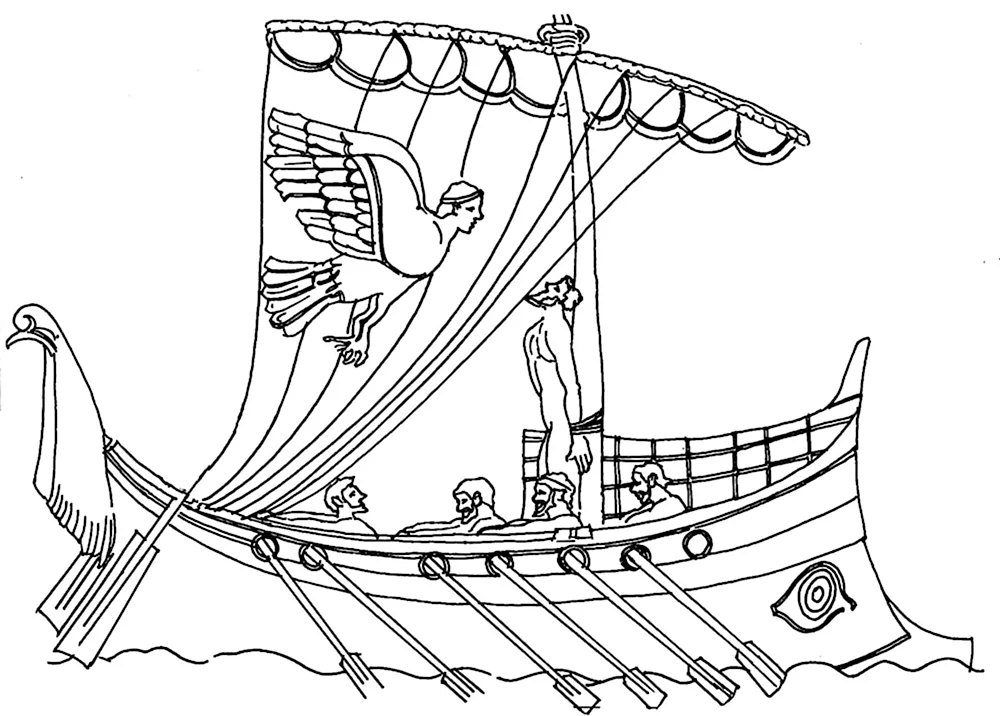 Поэма Гомера Одиссея корабль