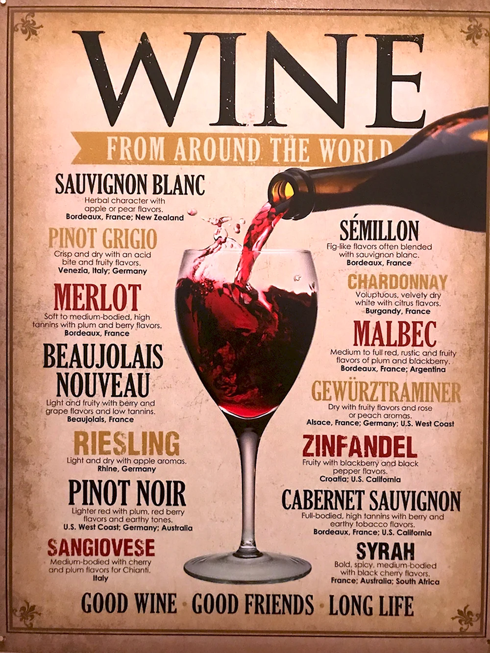 Постер вино